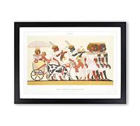 Ethiopian Princess Arrival by Emile Prisse d'Avennes Framed Print | A2 Black Framed Wall Art | Ready to Hang | Modern Nature Picture | Living Room Bedroom Lounge Office