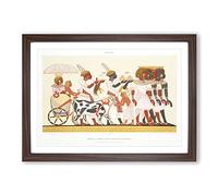 Ethiopian Princess Arrival by Emile Prisse d'Avennes Framed Print | A2 Walnut Framed Wall Art | Ready to Hang | Modern Nature Picture | Living Room Bedroom Lounge Office
