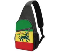 Ethiopian Rastafarian Lion Flag Crossbody Bag for Women Men Sling Chest Bags Shoulder Backpack Daypack Hiking Travel