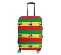 Ethiopian Rastafarian Lion Flag Luggage Case Cover Protective Washable Suitcase Covers Anti Scratch Baggage Fits 19-32 Inch XL