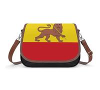 Ethiopian Rastafarian Lion Flag Women's Crossbody Bag Fashion Shoulder Handbags Message Tote Bag with Adjustable Strap