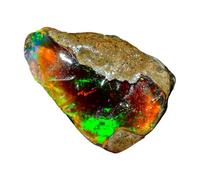 Ethiopian Welo Opal Rough Stone - AA+ Natural Raw Fire Opal for Jewelry Making | Handpicked Crystal Rock | October Birthstone Gemstone Gift, 11X15X09MM, Loose Gemstone