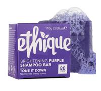 Ethique Brightening Solid Sulfate Free Purple Shampoo Bar for Blonde and Silver Hair (80 Washes) - Tone It Down - Vegan, Eco-Friendly, Plastic-Free, Cruelty-Free