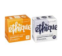 Ethique Goodbye Grease Shampoo & Conditioner Bar Giftpack - Clarifying Shampoo for Oily Hair and Building - Vegan, Eco-Friendly, Plastic Free, Cruelty Free, 6 oz (Pack of 2)