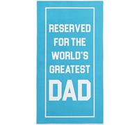 Ethisa Dad Beach Towel - Best Dad Ever Travel Friendly Summer Gift for New Dads - Dad Birthday Present from Daughter or Son - Turquoise Pool Accessory - 60"x30"