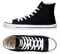 Ethletic Fairtrade Hi Top Trainers - Black & White
