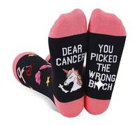 Ethlomoer 1PCS Mid-Length Knitted Socks - Thoughtful Breast Cancer Gifts for Women, Comfortable Calf-Length Socks as Cancer Gifts for Woman