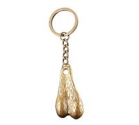 Ethlomoer Funny Hairy Keychain, Cute Car Keyrings - Best Gag Gifts for Christmas, Birthdays - Men, Women, Friends (brass)