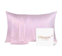 Ethlomoer Natural Pure Silk Pillowcase for Hair and Skin, Both Side 19mm, Hypoallergenic, 600 Thread Count, Smooth Silk Pillow case with Hidden Zipper, Gifts for Women Men, 50x75 cm (Pink)