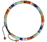 Ethlomoer Spiritual Gifts for Women - Mixdcolor Natural Stone Strength Bracelet, Bead Weaving Adjustable Inspirational & Motivational Gifts, Stay Strong Friend Bracelet for Women