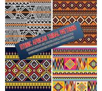 Ethnic African Tribal Patterns for Crafts: Scrapbook Paper for Junk Journals, Origami, and Collage: 20 Double-Sided Decorative Sheets Featuring 4 ... Card Crafts, and Mixed Media Art