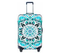 Ethnic Blue Mandala Luggage Cover Elastic Suitcase Protector Ftis 25-28 Inch Suitcase Cover for Luggage