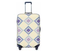 Ethnic-Boho-Scribble-Texture-Retro-Motif-Textile-Rapport Luggage Cover, Washable Suitcase Cover - Travel Fashion Elastic Suitcase Protector Small