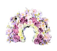 Ethnic Bridal Headband Hair Wreath Florals Crown Wedding Flower Headband Double-sided Hairband Hair Accessory