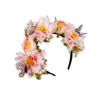Ethnic Butterfly Flower Hairband for Parties Wedding Hairhoop Mexico Festival Celebration Hairhoop Holiday Props Supply