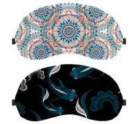 Ethnic China Fish Black 2-Pack Light-Blocking Soft Breathable Eye Masks Sleep Mask Eye Patch