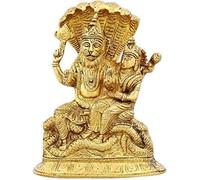 Ethnic Choice Astadhatu (8 Metals) Made Lord Shri Lakshmi Narasingh Idol/Lakshmi Nrusingh Bhagwan Brass Idol/God Laxmi Narasimha Brass Idol (8)