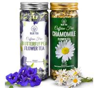 Ethnic Choice BLUETEA Combo Pack-Butterfly Pea Flower Tea (25 Gm)&Chamomile Flower Tea (30 Gm)||For Stress Relief&Anxiety|Food Grade Pet Jar Pack|,55 grams