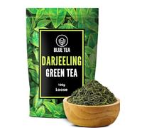Ethnic Choice BLUETEA Darjeeling Green Tea - 100 gm (50 Cups) || Rich in ANTI-OXIDANT || Decaf Tea | Garden Fresh - Calming & Refreshing Green Tea | Premium Zipper Pack |