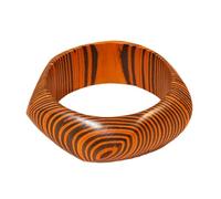 Ethnic Chunky Wooden Bangle Bracelets Bohemian Carved Geometric Natural Wood Bracelet for Women Men Vintage Striped Pattern Handmade Tribal Wrist Jewelry, M, Zinc, no gemstone