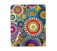 Ethnic Circles Floral Mouse Pad, Computer Mouse Mat, Easy Gliding, Durable, Portable, Office&Home, Multiple Sizes
