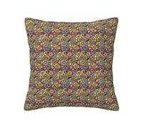 Ethnic Circles Floral Pattern Print Convenience Decor Throw Pillow Covers Cushion Cases Holiday Home All-Season Use