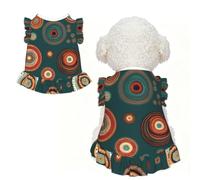 Ethnic Circles Floral Pattern Print Pet Breathable Sleeveless Skirt XL