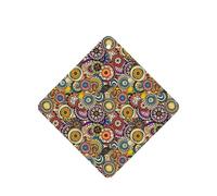 Ethnic Circles Floral Pattern Printing Fashion Car Air Freshener Cards 10 Pcs Car Scented Hanging Sheets
