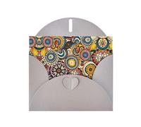 Ethnic Circles Floral Pattern Printing Holiday Love Buckle Pearl Paper Bulk With Envelopes Greeting, Thinking Of You Cards 4 X 6inch