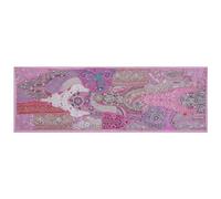 Ethnic Cotton Decorative Indian Dinning Art Table Patchwork Beads Embroidered Room Handmade Decor Cloth Table Runner (Pink, 40" x 60")