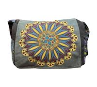 Ethnic Crossbody Bag Women's Crossbody Bag Rabat, Women's Cotton hippie bag handbag, Shoulder Bag Indian Style (Grey)