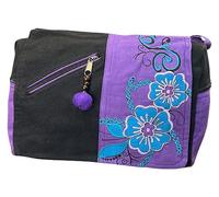 Ethnic Crossbody Bag Women's Crossbody Bag Rabat, Women's Cotton hippie bag handbag, Shoulder Bag Indian Style (Purple)