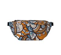 Ethnic Doodle Floral Pattern Sling Chest Bag Crossbody Shoulder Bag Travel Bags Waistpack Casual Cycling Hiking for Men Women