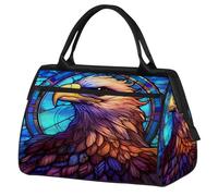 Ethnic Eagles Bird Pattern Gym Bag for Men Women, Travel Sports Duffel Bags Waterproof Weekend Overnight Bag Lightweight Carry On Luggage Tote