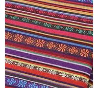 Ethnic Fabric by The Metre,100×150cm Soft Retro Exotic Vintage Lattice Boho Tribal Upholstery Fabric for Sewing Bag Tablecloth Sofa Pillow DIY Craft (Style 27)