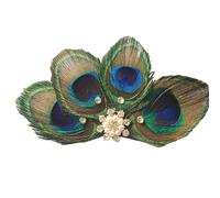 Ethnic Feather Hair Clip for Women Fascinator for Race Horse Wedding Tea Party Hair Clip Side Hair Clip 1920s 1920s