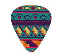 Ethnic Geometric Pattern Guitar Plectrums, 12 Pcs Lightweight Guitar Plectrums, 0.46mm/0.71mm/0.96mm Thickness For Acoustic Guitar Acoustic Electric Guitar Ukulele Bass
