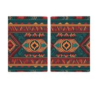 Ethnic Geometric Pattern Passport Holder, ID Card Protector Case Passport Holder with Slot Passports Travel Wallet Document Cover for Women And Men