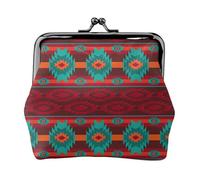 Ethnic Geometric Pattern print Coin Purse, Mini Change Purse for Women Small Coin Purse for Credit Card Folded Bills