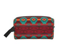 Ethnic Geometric Pattern Print Toiletry Bag for Men Travel Toiletry Bag, Spacious Capacity Cosmetic Bag for Women
