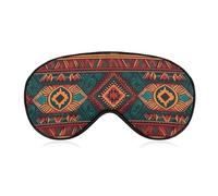 Ethnic Geometric Pattern Sleep Mask for Women Men Side Sleeper Eye Cover with Adjustable Strap Soft Breathable Blackout Mask Slip-Free Deep Sleeping Travel Essentials