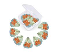 Ethnic Guitar Picks Picks 12 Pack with Thin Box,Geometric al Stylized Historic al Motif in Squares in Sweet Pastel Tone,Special Guitar Plectrums Gift Set for Guitarist, Blue