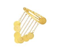 Ethnic Hair Clip With Gold Coin Ethnic Hair Accessories Metal Women Girls Hairwear Handmade Ottoman Bridesmaid
