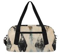 Ethnic line pattern Kids Duffle Bag Boys Girls Small Sport Dance Gym Bag for Overnight Travel Weekender Carry On, Abstract Geometric, 18.5"L x 9.4"W x 7.8"H