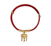 Ethnic Longevity Lock Bells Collar For Cats Crochet Rope Kitten Necklace(Mute blessing)