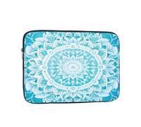 Ethnic Mandala Floral Shockproof Laptop Sleeve 17 Inch, Oxford Fabric Case With Foam Padding, Lightweight Protective Cover For Pad Notebook, Business School Travel Use