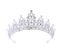Ethnic Metal Crowns for Adult Women Wedding Headpiece Crystal Headband Hairband Festival Crowns New Year Headwear, as described