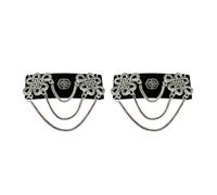 Ethnic Mongolian Inspire Lint Hair Clip Featuring Tassels And Intricate Rhinestones Detail For Weddings And Festivals