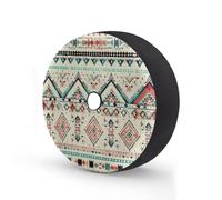 Ethnic Painted Spare Tire Cover with Backup Camera Hole Aztec Pattern Waterproof Wheel Tire Cover Fit for Trailer RV SUV Truck and Many Vehicle 14 Inch