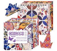 Ethnic Patterns Origami Paper - 50 Sheets 6x6 Inches - Double-Sided Traditional Cultural Art Colored Folding Paper for Adults, Artists & Kids - Ideal for Scrapbooking, Card Making and DIY Crafts
